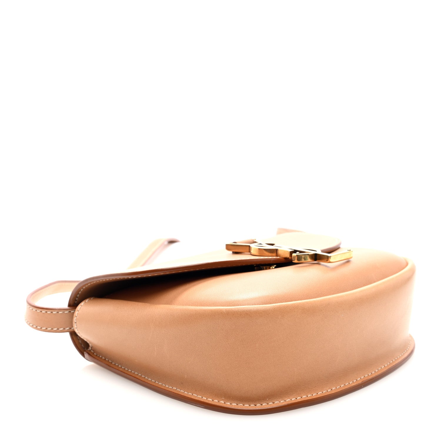 Saint Laurent Smooth Vintage Calfskin Small Kaia Satchel Brown Gold 4 of 10