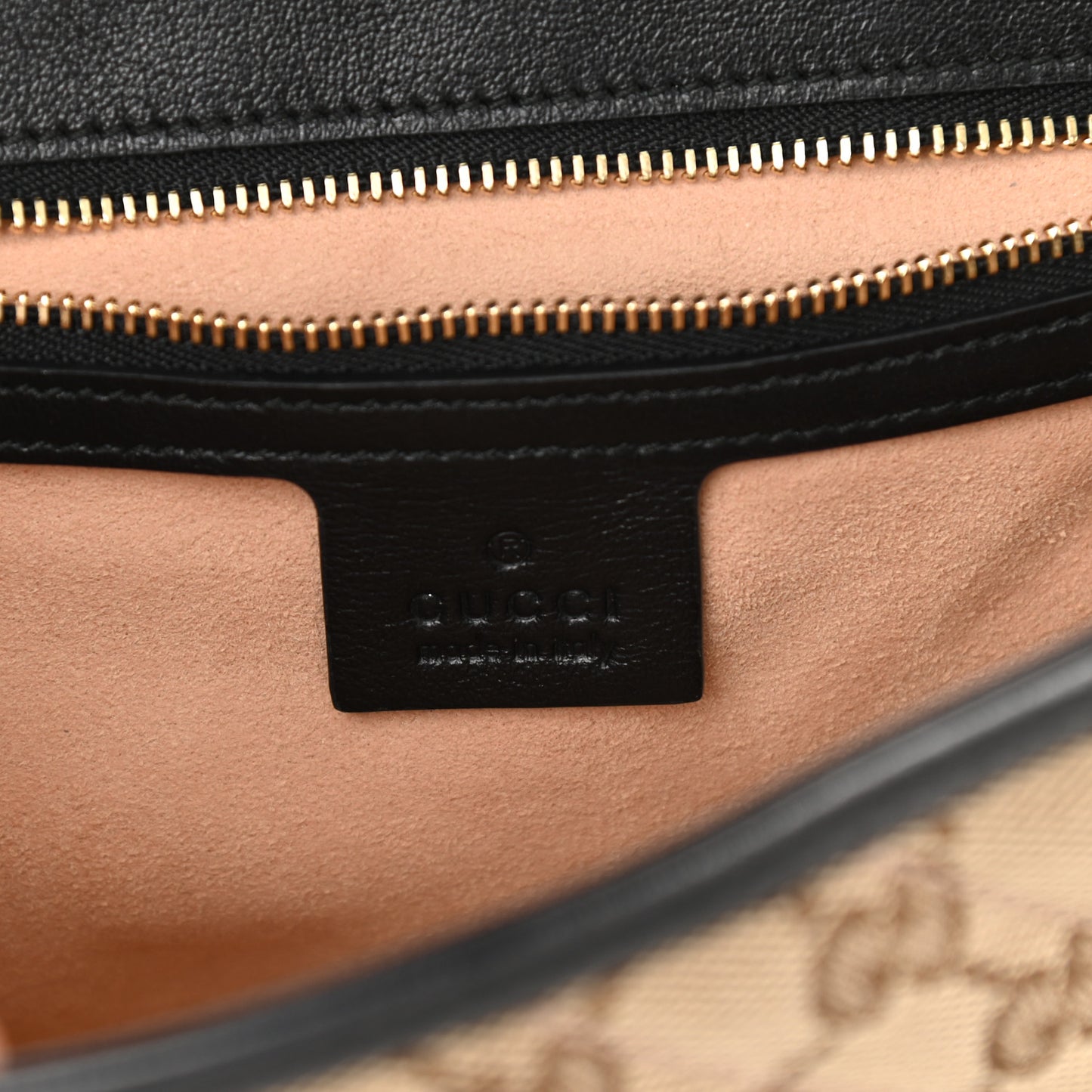 Monogram Matelasse Diagonal Small GG Marmont Shoulder Bag Beige Black
