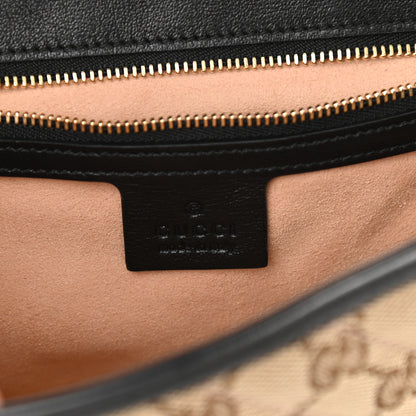 Gucci Monogram Matelasse Diagonal Small GG Marmont Shoulder Bag Beige Black 6 of 10