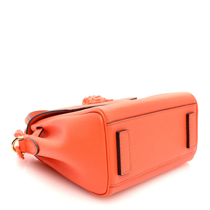 Versace Grained Calfskin Small La Medusa Top Handle Bag Orange 4 of 9