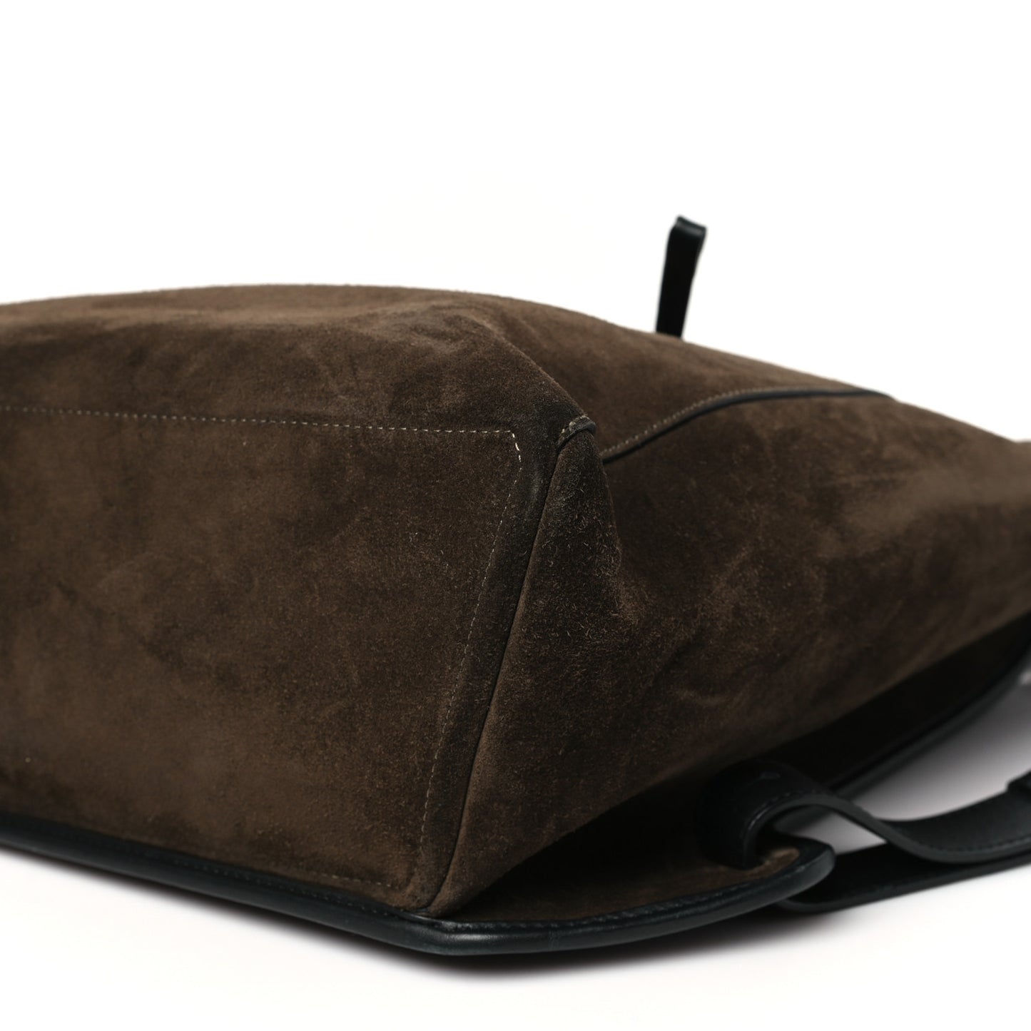 Suede Calfskin Drawstring Backpack Brown