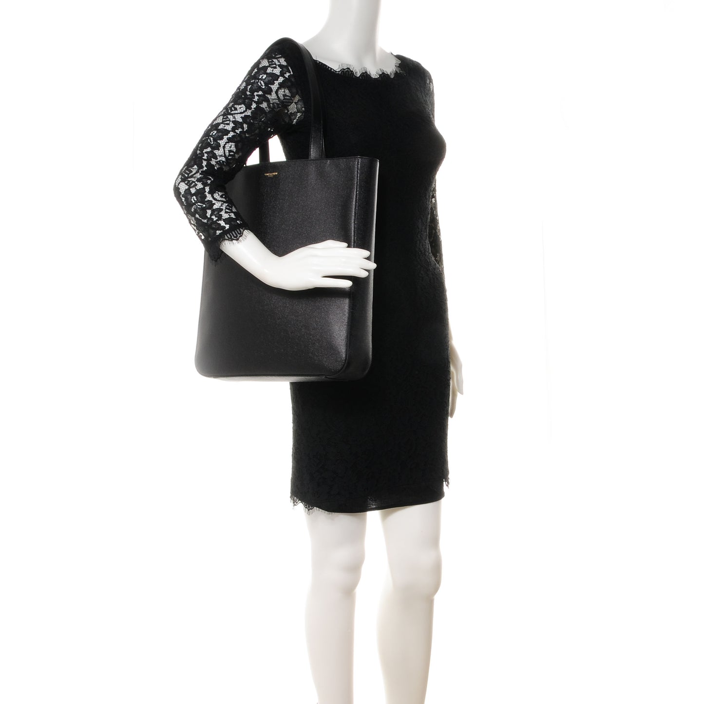 Grain de Poudre North/South Medium Museum Tote Black