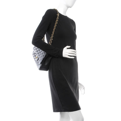 Chanel Lambskin Quilted Jumbo Single Flap Black 2 of 9