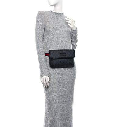 Gucci GG Supreme Monogram Web Slim Belt Bag Black Grey 2 of 11