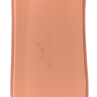 Hermes Box Calfskin Oran Sandals 38.5 Granit Rose 8 of 9