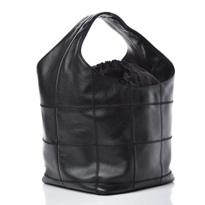 Chanel Calfskin Square Stitched Tassel Hobo Black 3 of 10
