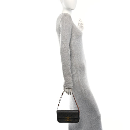 Celine Canvas Calfskin Triomphe Shoulder Bag Tan 2 of 10