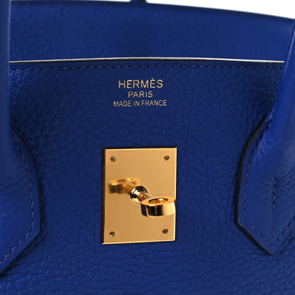 Hermes Taurillon Clemence Birkin 35 Bleu Electrique 6 of 12