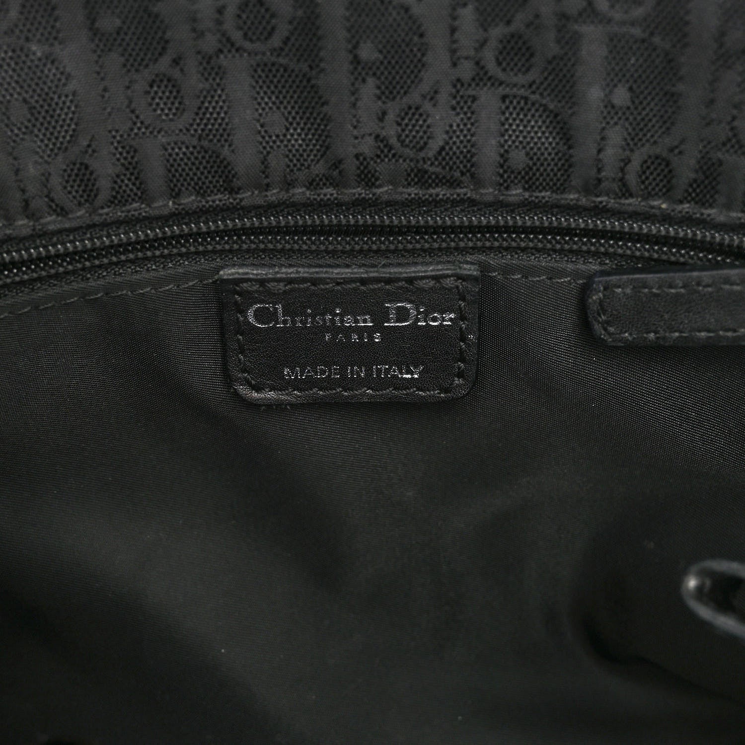 Christian Dior Nylon Monogram Medium Lovely Tote Black 6 of 9