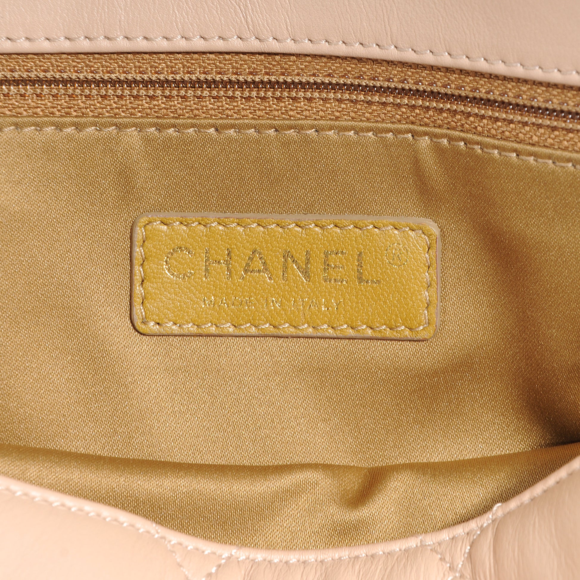 Chanel Lambskin Quilted East West Accordion Flap Beige 6 of 7