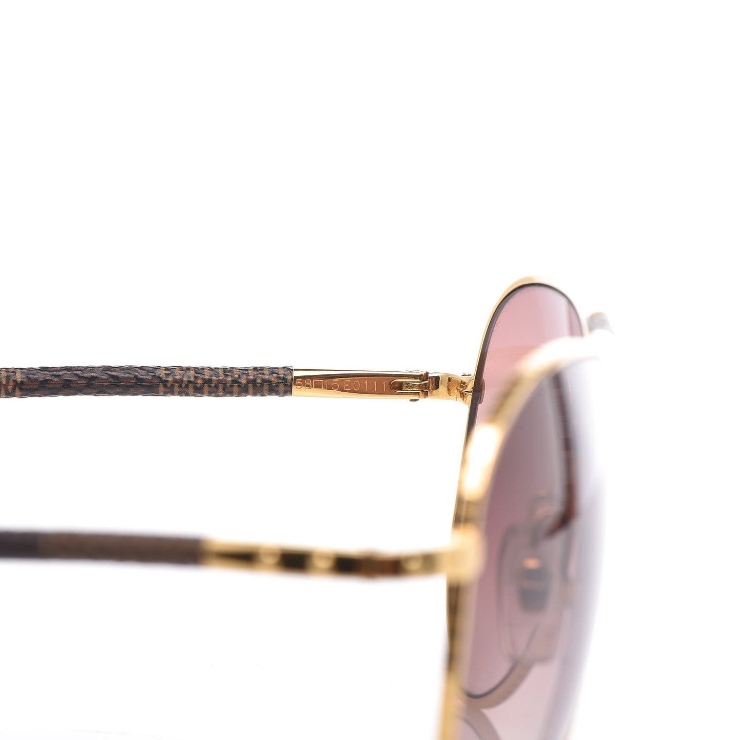 Damier Ebene Conspiration Pilote Sunglasses Z0202U Gold