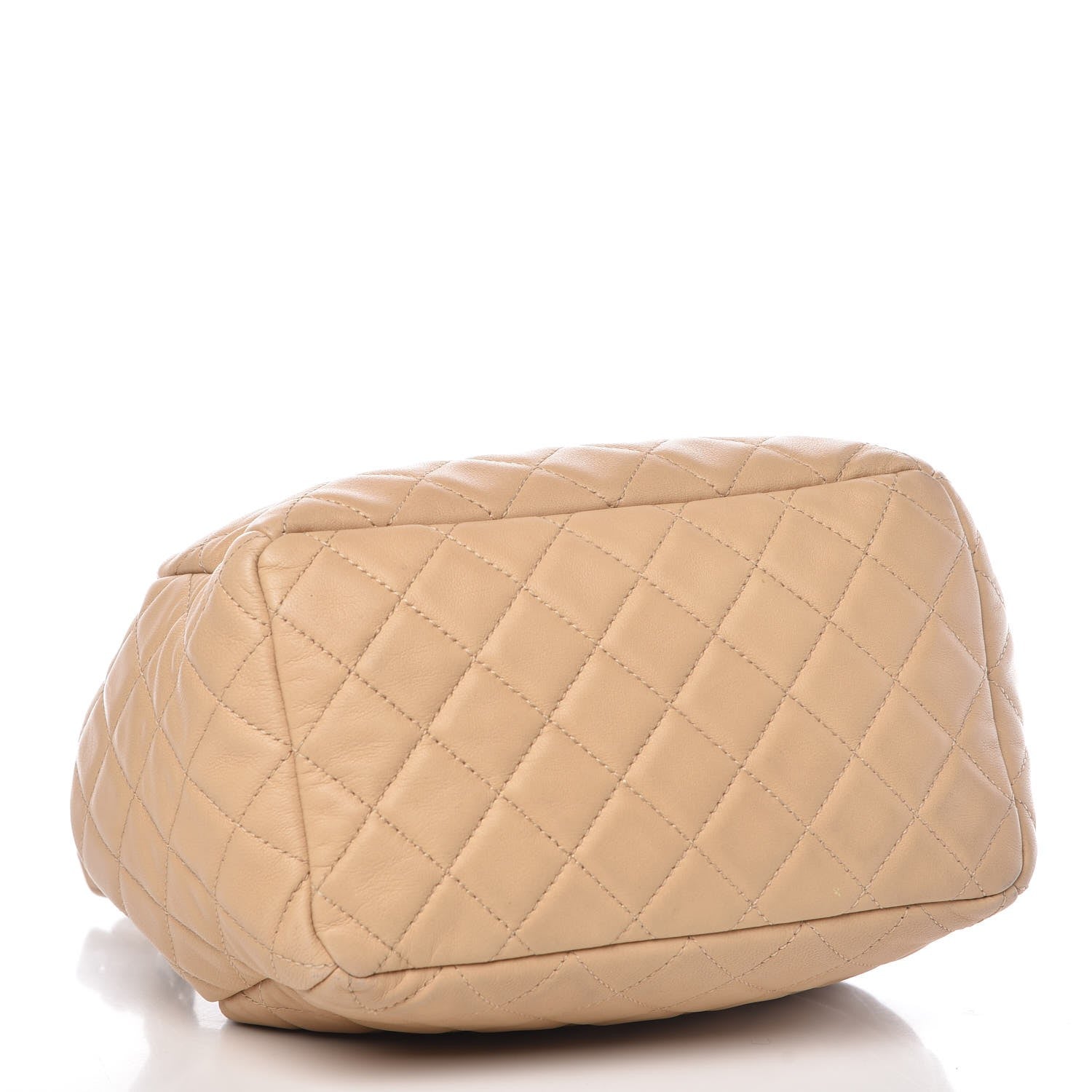 Chanel Lambskin Quilted Small CC Chain Bucket Bag Beige 5 of 13