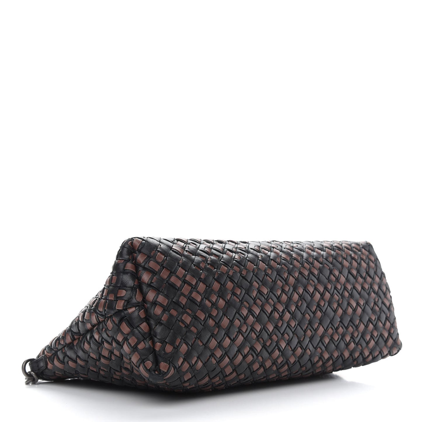 Nappa Intrecciato Chain Crossbody Black Brown