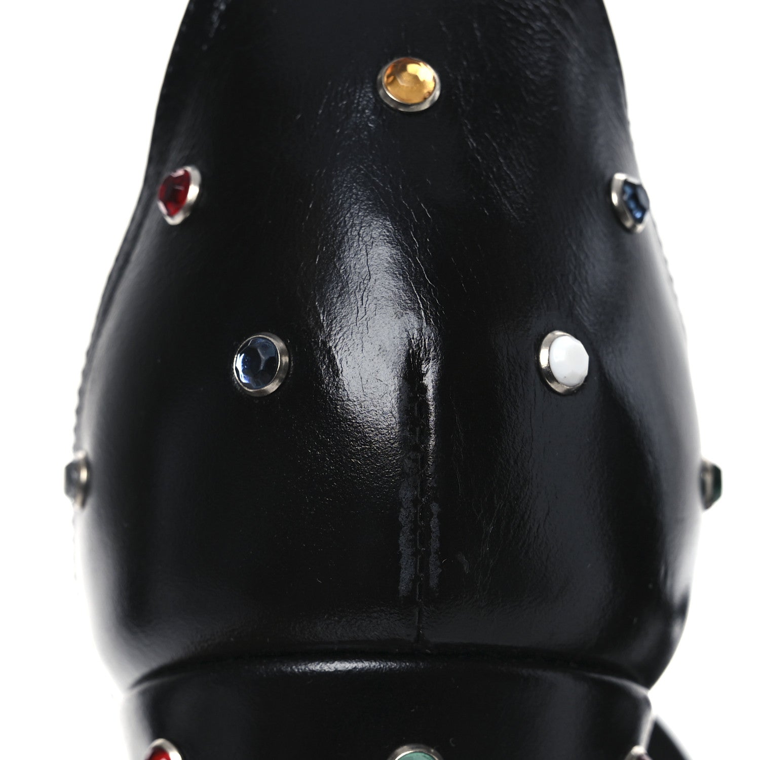 Louis Vuitton Calfskin Studded Fame Platform Sandals 38 Black 11 of 13