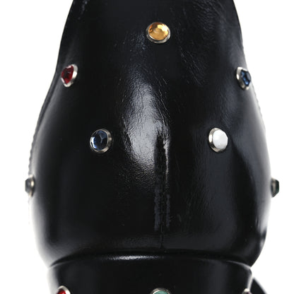 Louis Vuitton Calfskin Studded Fame Platform Sandals 38 Black 11 of 13