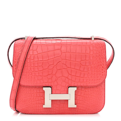Hermes Matte Alligator Constance 18 Bougainvillea 1 of 11