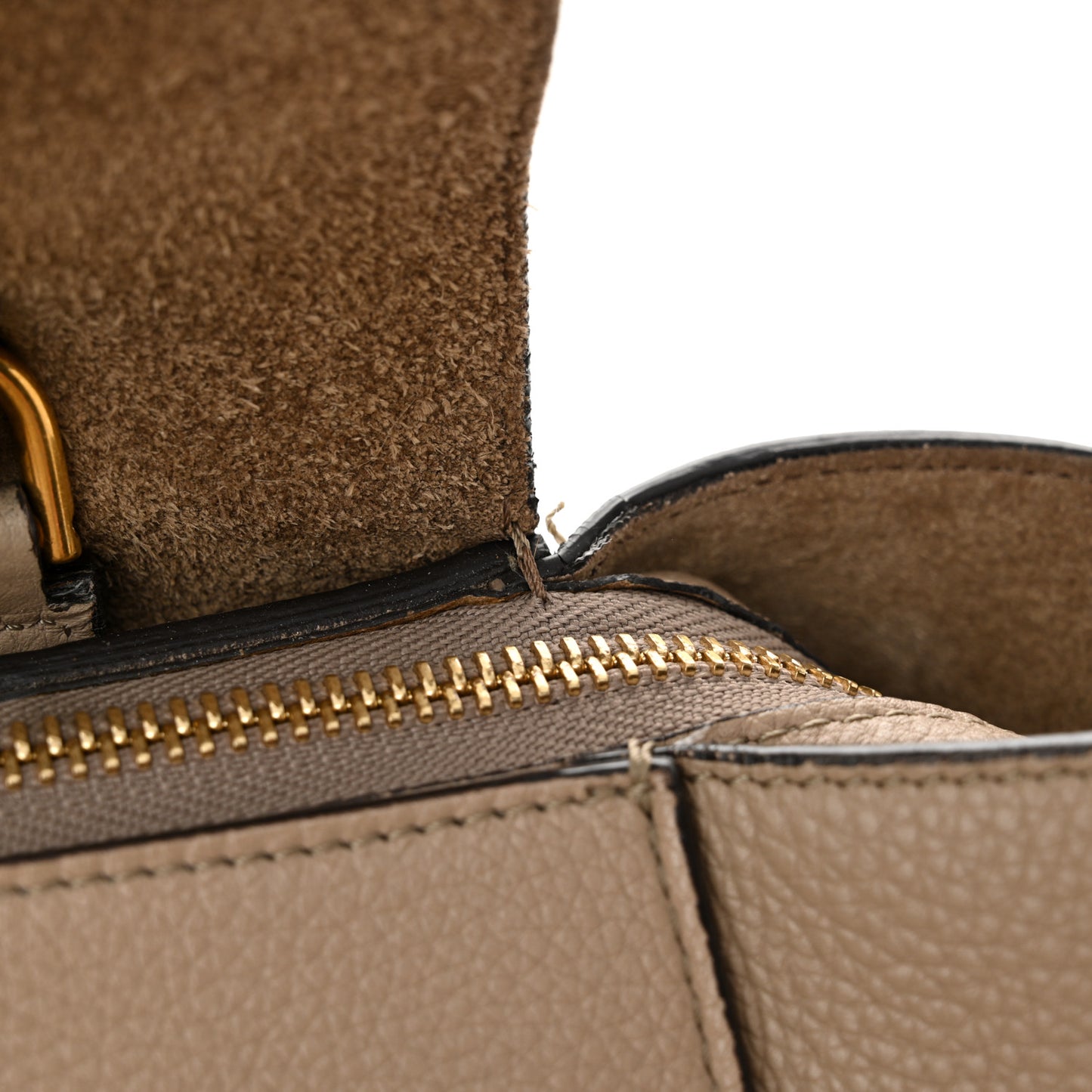 Grained Calfskin Mini Belt Bag Light Taupe