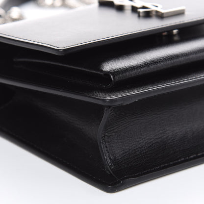 Saint Laurent Calfskin Monogram Sunset Chain Wallet Black 7 of 9