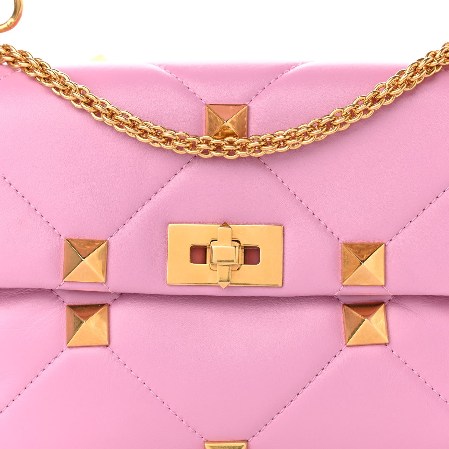 Valentino Garavani Nappa Large Roman Stud Shoulder Bag Giacinto 7 of 10