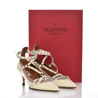 Valentino Garavani Patent Love Latch 50mm Pumps 36 Light Ivory Poudre 9 of 9