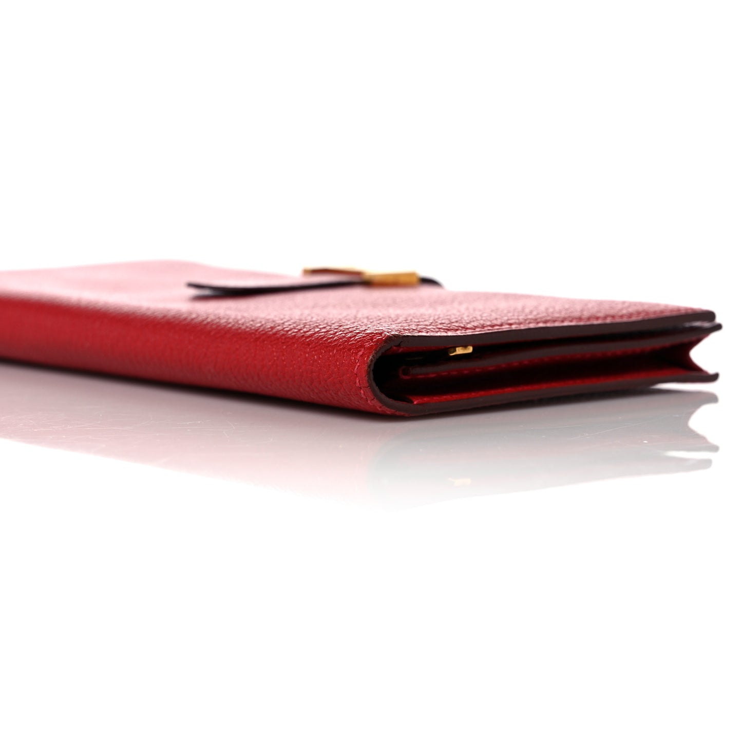 Chevre Mysore Bearn Gusset Wallet Rouge Vif
