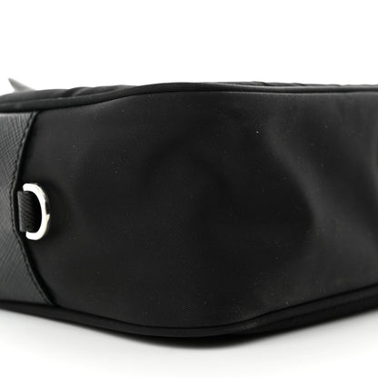 Prada Re-Nylon Vela Saffiano Pocket Double Zip Shoulder Bag Black 8 of 10