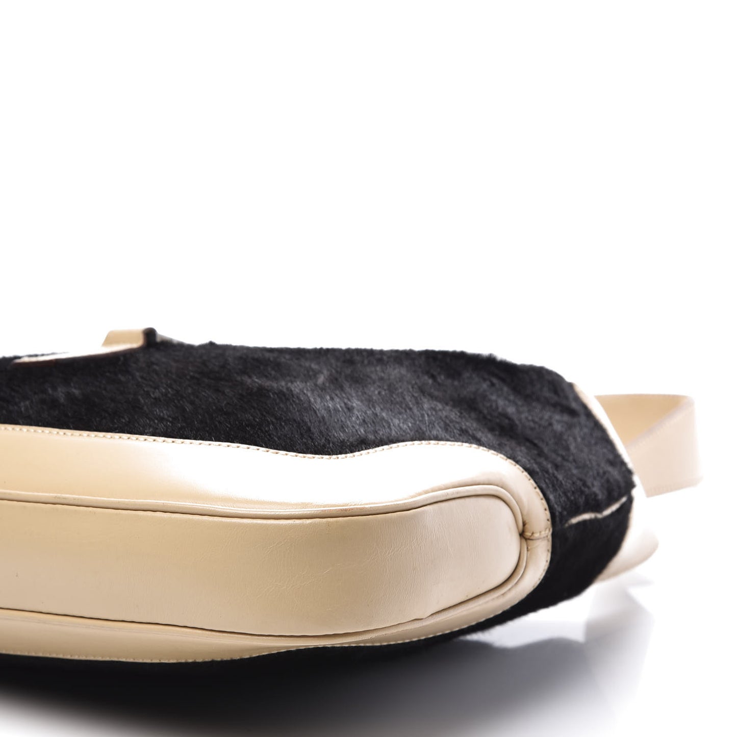 Calfskin Pony Hair Jackie O Hobo Brown Black
