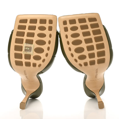 Bottega Veneta Nappa Quilted Rubber Lido Mule Sandals 38 Khaki 7 of 9