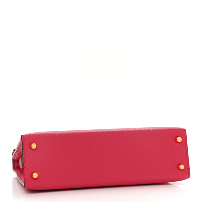 Hermes Epsom Mini Kelly Sellier 20 Rose Extreme 4 of 12