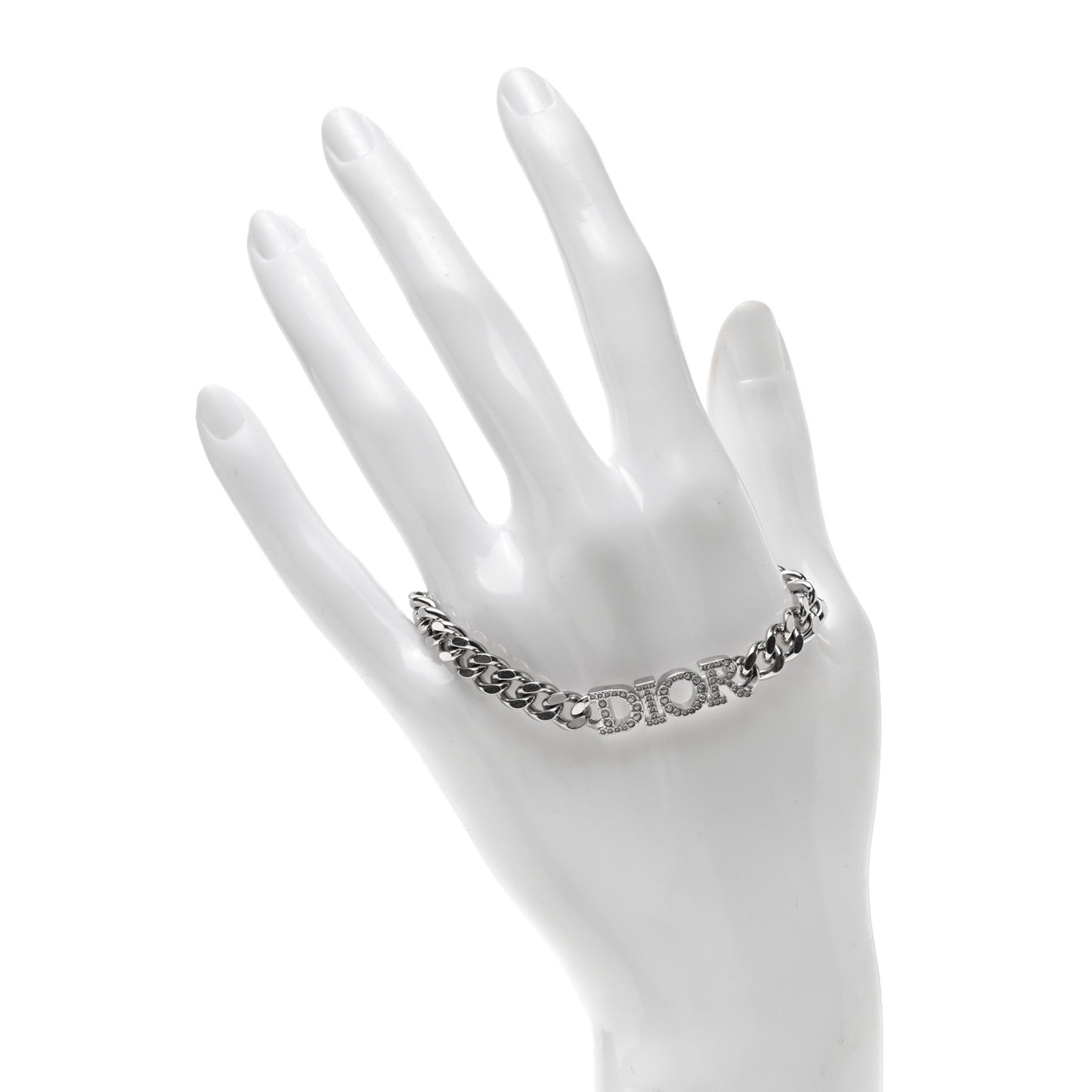 Metal Crystal Dio(r)evolution Bracelet Silver