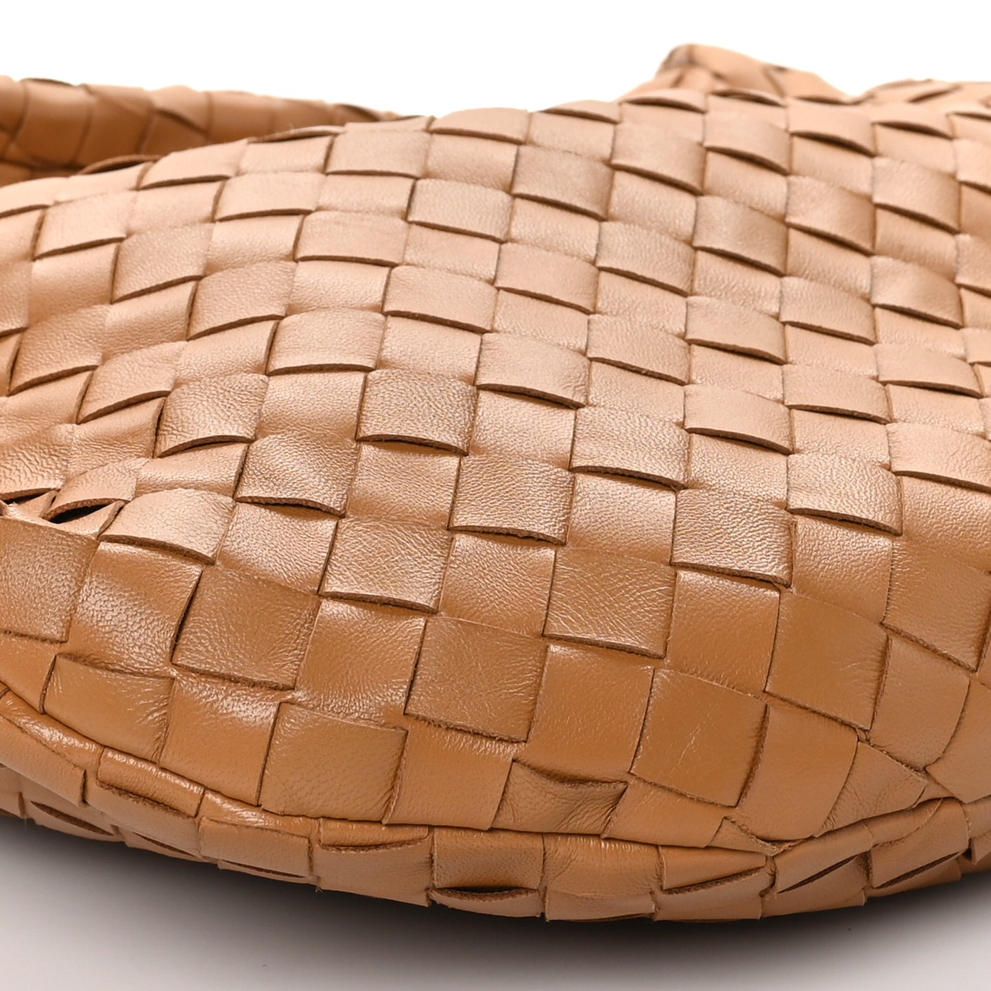 Nappa Intrecciato Teen Jodie Hobo Caramel