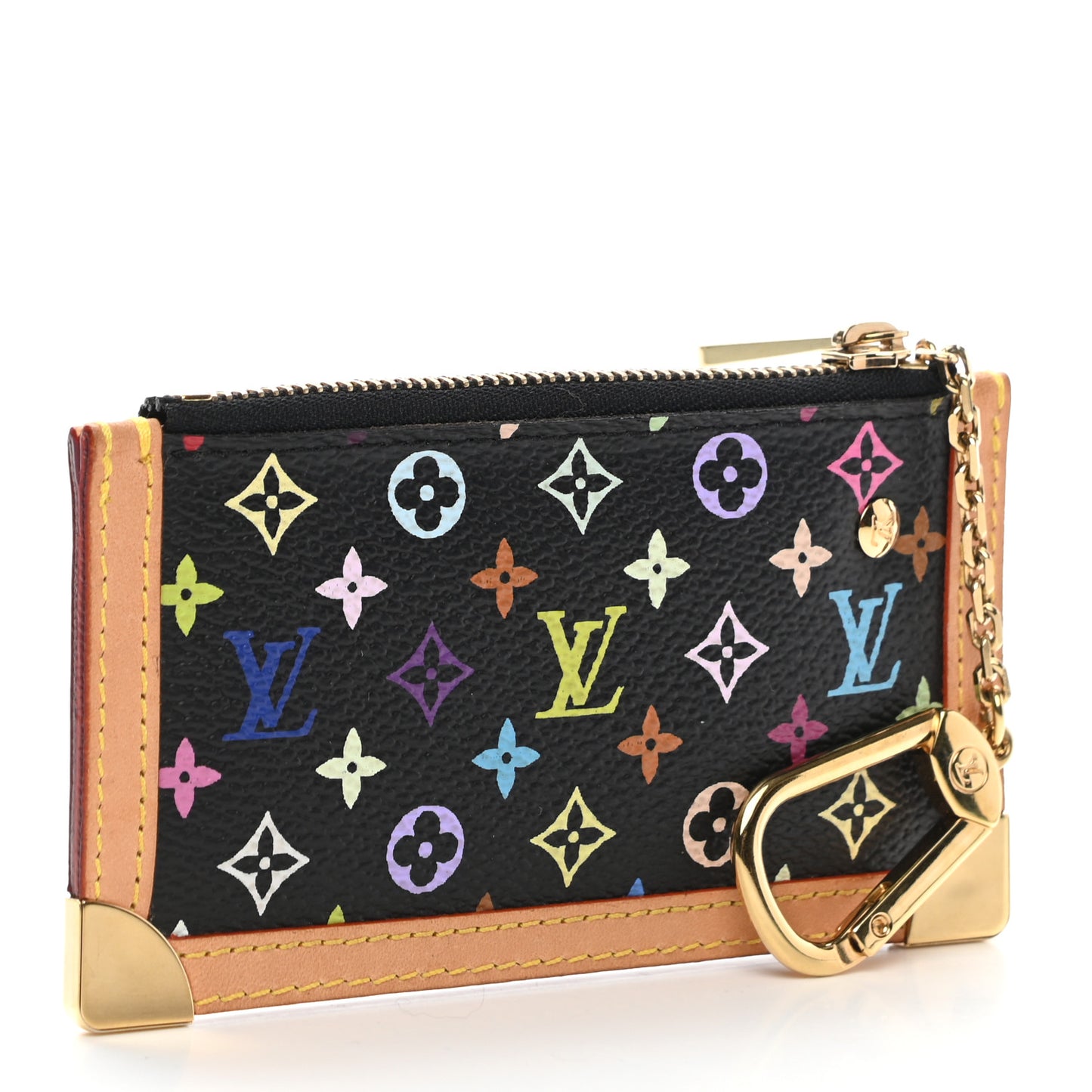 Monogram Multicolor Key Pouch Black