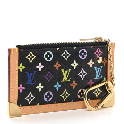 Louis Vuitton Monogram Multicolor Key Pouch Black 3 of 9