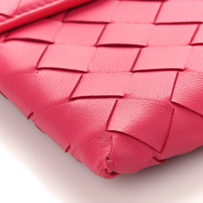 Bottega Veneta Nappa Intrecciato Flap Pouch Cranberry 6 of 7