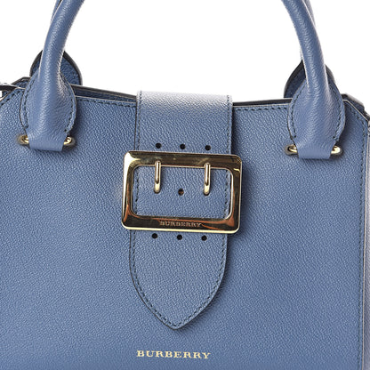 Burberry Soft Grain Calfskin Small Buckle Tote Steel Blue 7 of 9