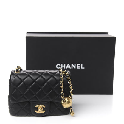 Chanel Lambskin Quilted Mini Pearl Crush Flap Black 13 of 13