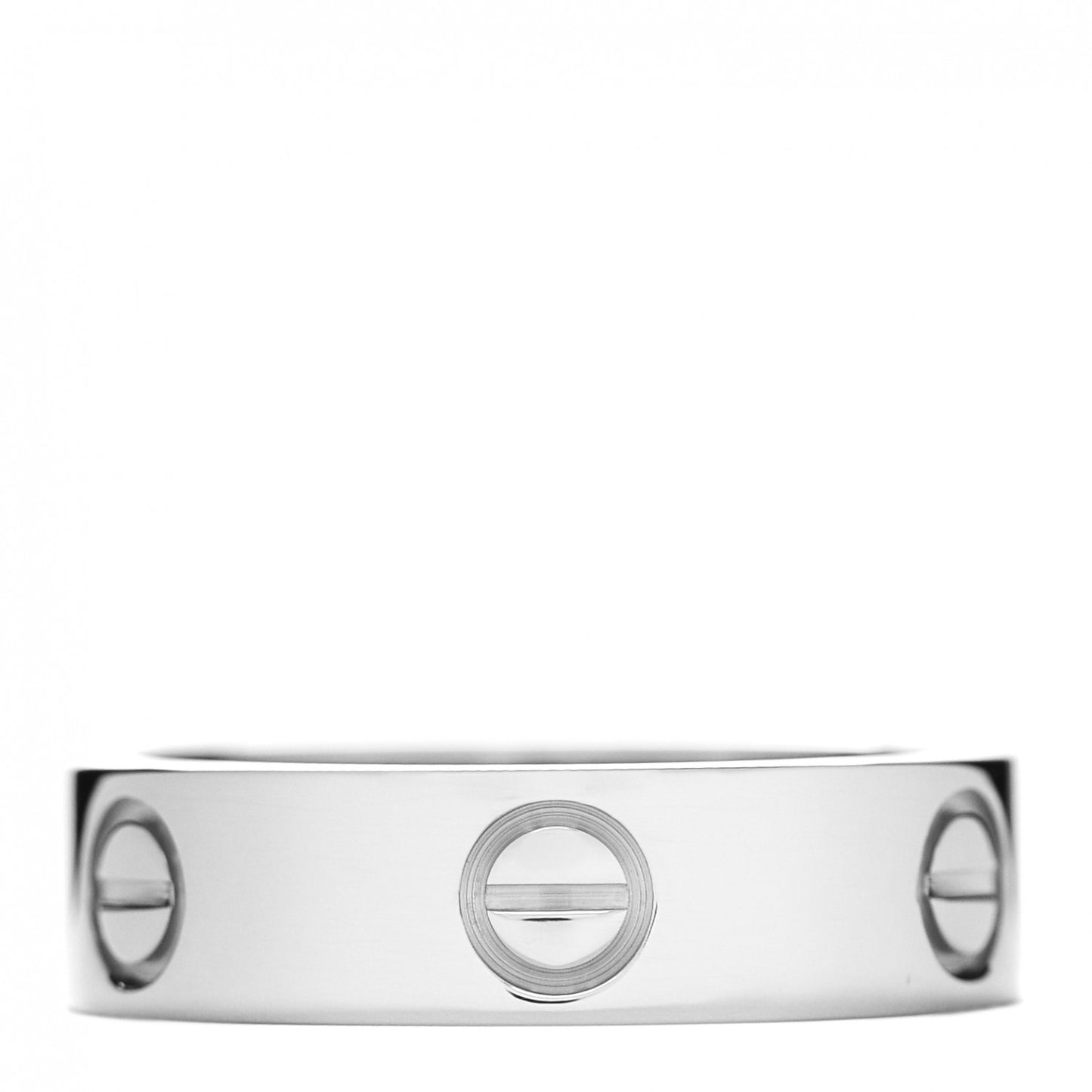 18K White Gold 5.5mm LOVE Ring 54 6.75