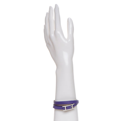 Hermes Epsom Hapi 3 MM Double Tour Wrap Bracelet M Crocus 2 of 7