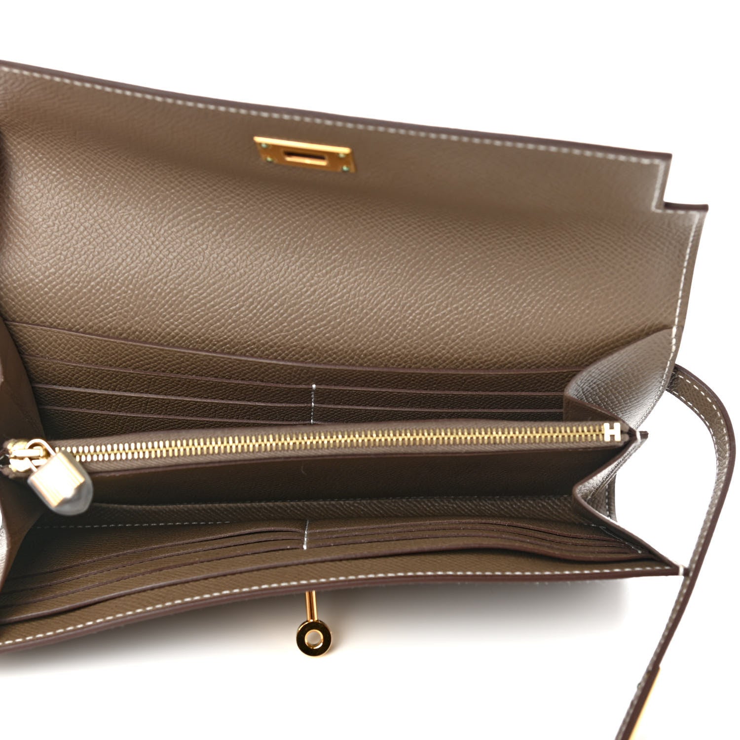 Hermes Epsom Kelly Longue Wallet Etoupe 5 of 7