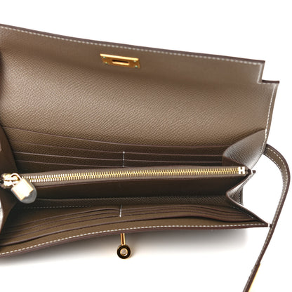 Hermes Epsom Kelly Longue Wallet Etoupe 5 of 7