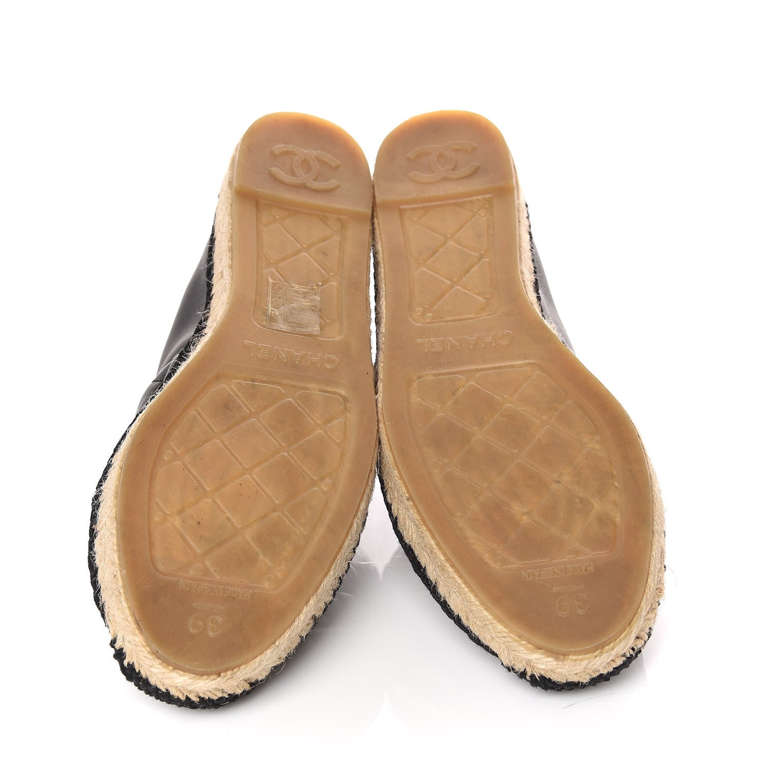 Chanel Lambskin Quilted CC Espadrilles 39 Black 5 of 11
