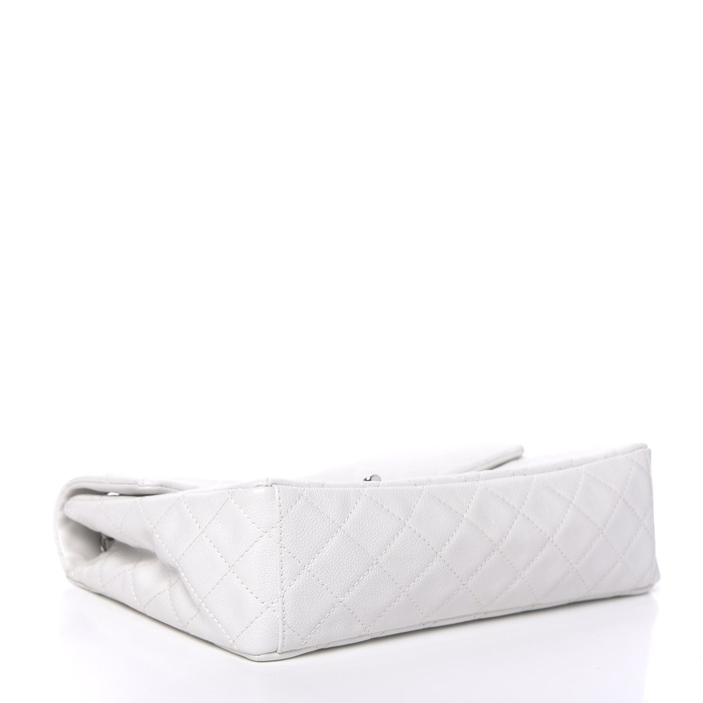 Caviar Quilted Maxi Single Flap White