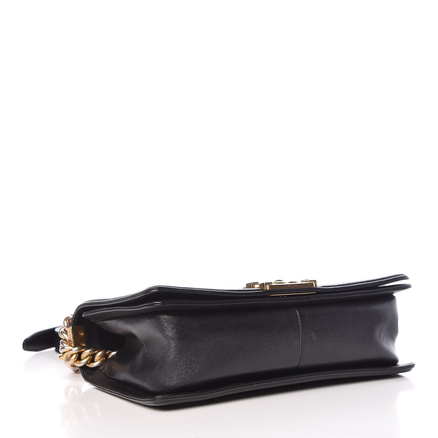 Calfskin Quilted Medium Boy Flap Black