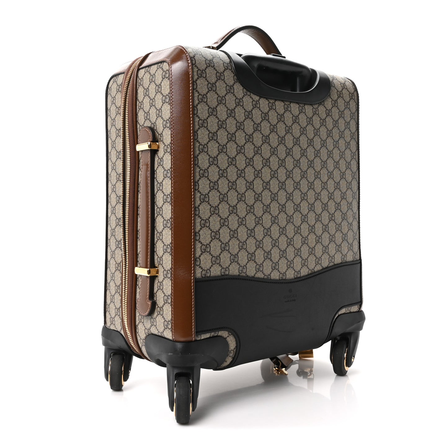 GG Supreme Monogram Calfskin Carry On Trolley Beige Ebony
