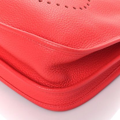 Hermes Taurillon Clemence Evelyne III PM Rouge Pivoine 10 of 10