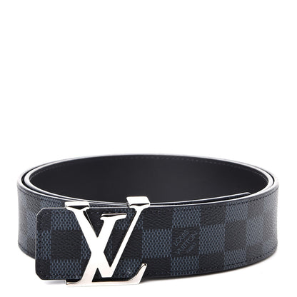Louis Vuitton Damier Cobalt 40mm LV Initiales Belt 90 36 1 of 8