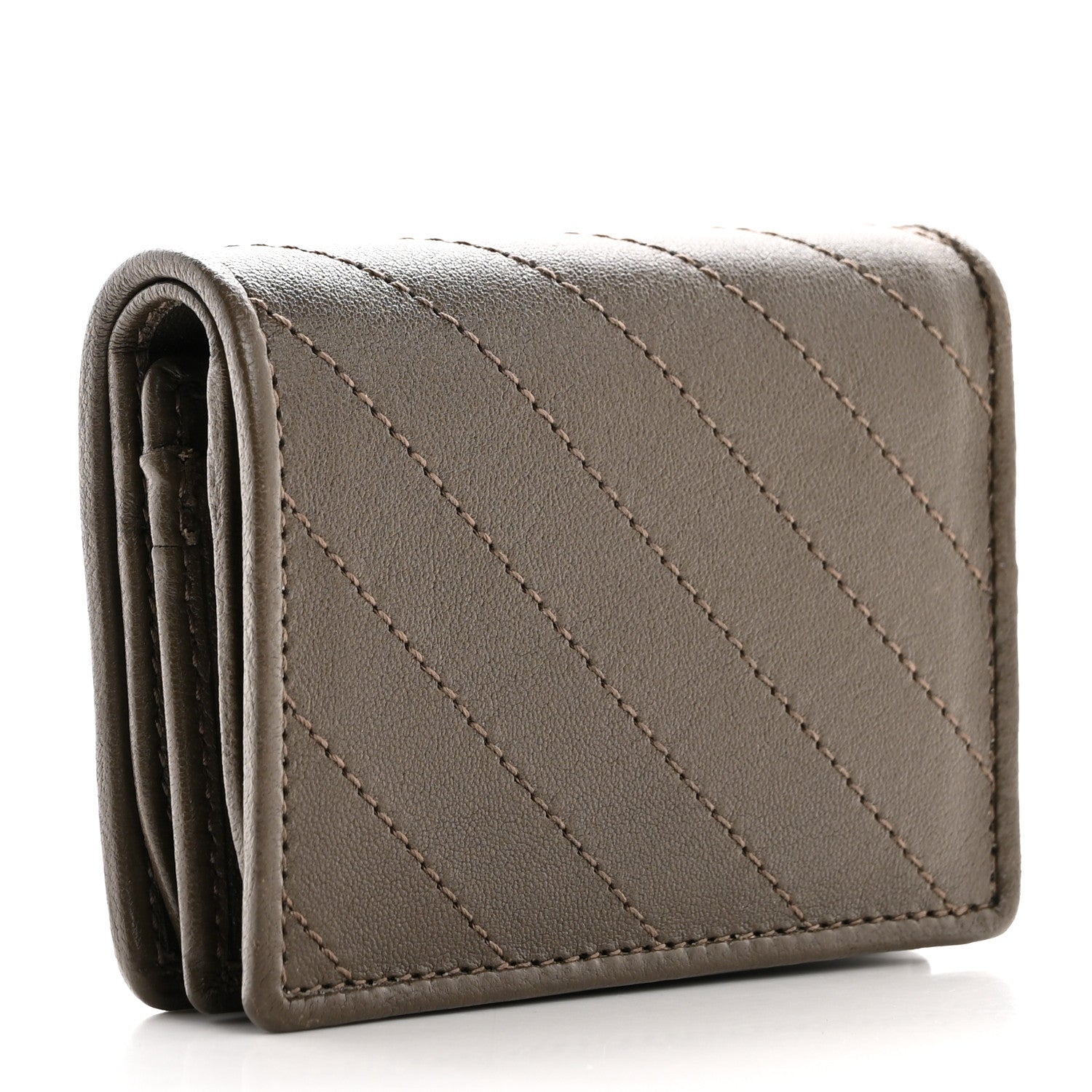 Gucci Sakai Be Green Calfskin Diagonal Stitched Blondie Card Case Wallet Cuir 3 of 8