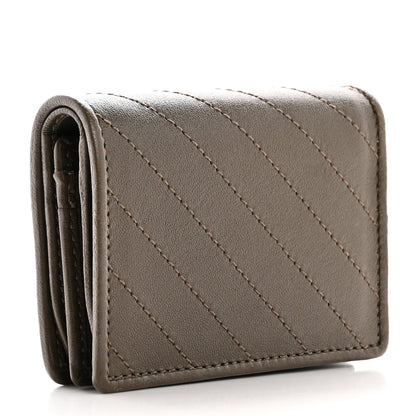 Gucci Sakai Be Green Calfskin Diagonal Stitched Blondie Card Case Wallet Cuir 3 of 8