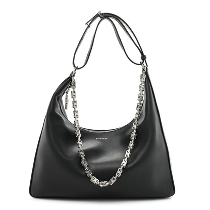 Givenchy Smooth Calfskin Small Moon Cut Out Shoulder Bag Black 1 of 16