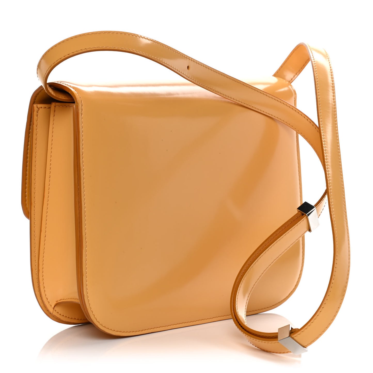Spazzolato Calfskin Medium Classic Box Flap Bag Daffodil